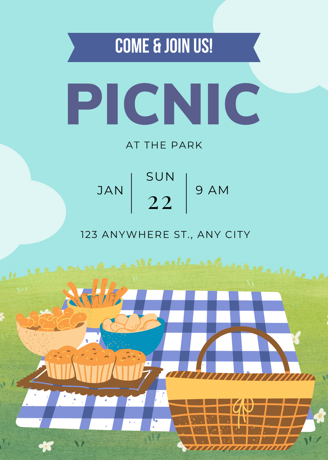Green Gathering Picnic Invitation-AAPIC002