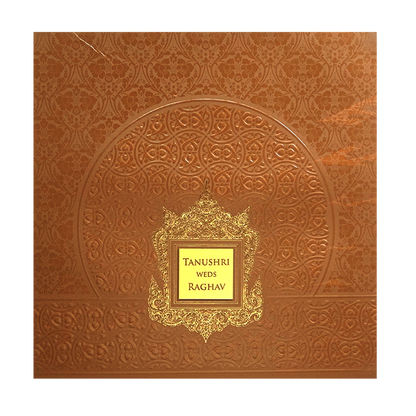 Brown Pattern Wedding Card-King of Cards