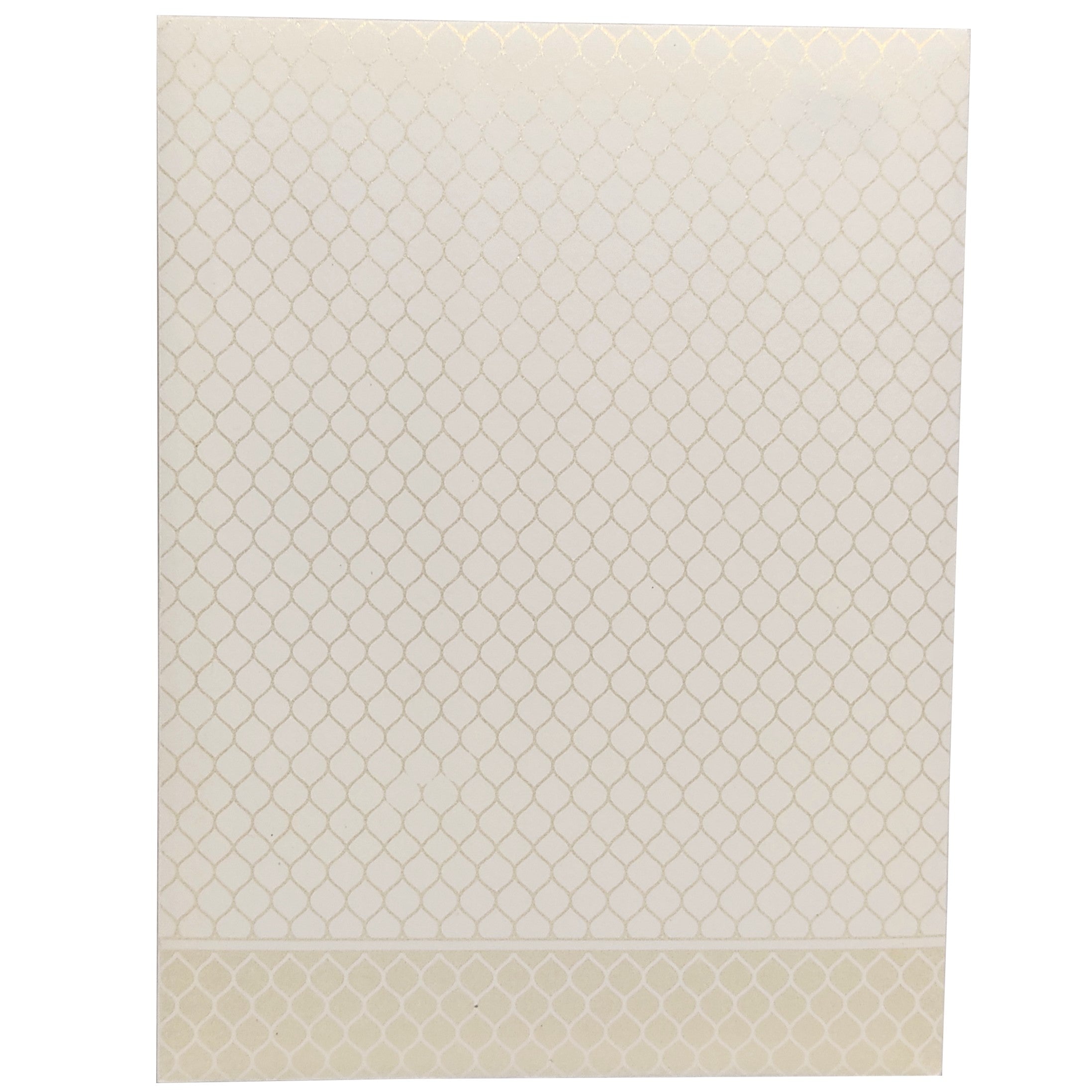 White Screen Traditional Embossed Design With New Ganesha Design-KNK7036W