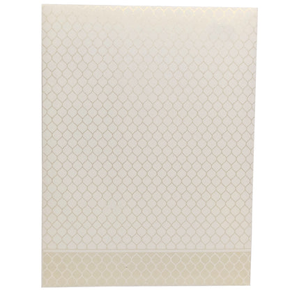 White Screen Traditional Embossed Design With New Ganesha Design-KNK7036W