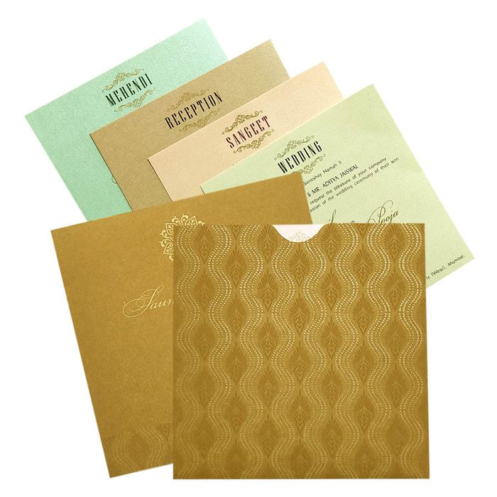 Brown Pattern Design Invitation Card-KRC29242