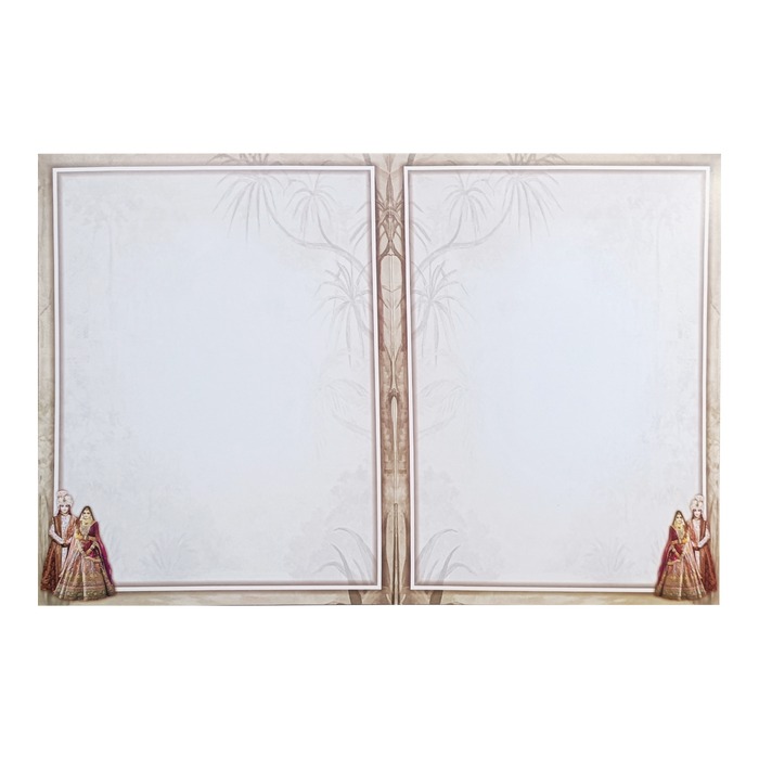 Beige  Bride And Groom Invitation Card-King of Cards