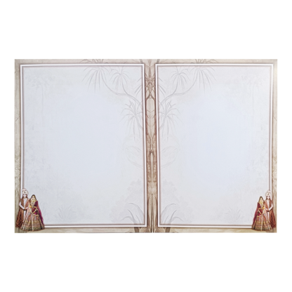 Beige  Bride And Groom Invitation Card-King of Cards