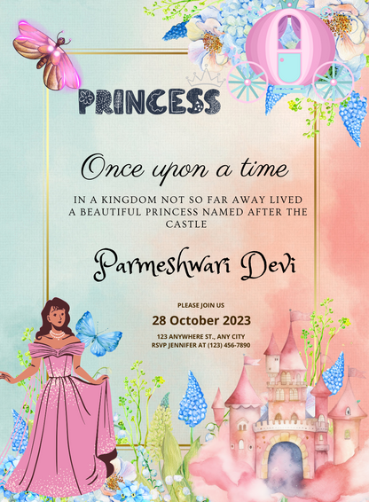 Elegant Castle Princess &amp; fairytail Invitation-AAPAF008