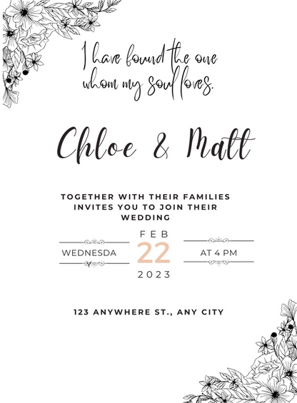 Elegant Ivory Christian Wedding Invitation-AACWI020