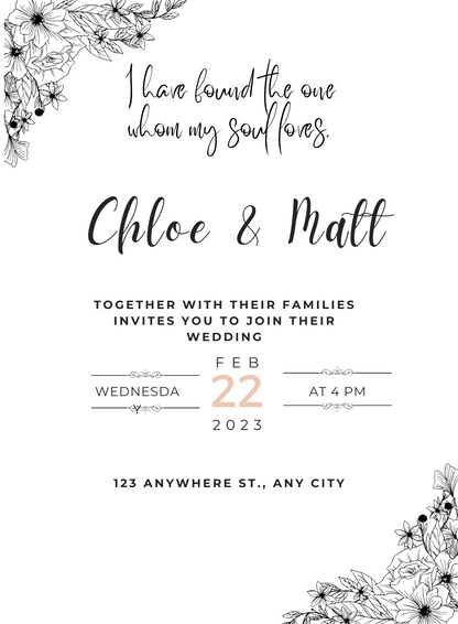 Elegant Ivory Christian Wedding Invitation-AACWI020