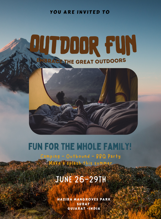 Elegant Mountain Outdoor Fun Invitation-AAOUT010