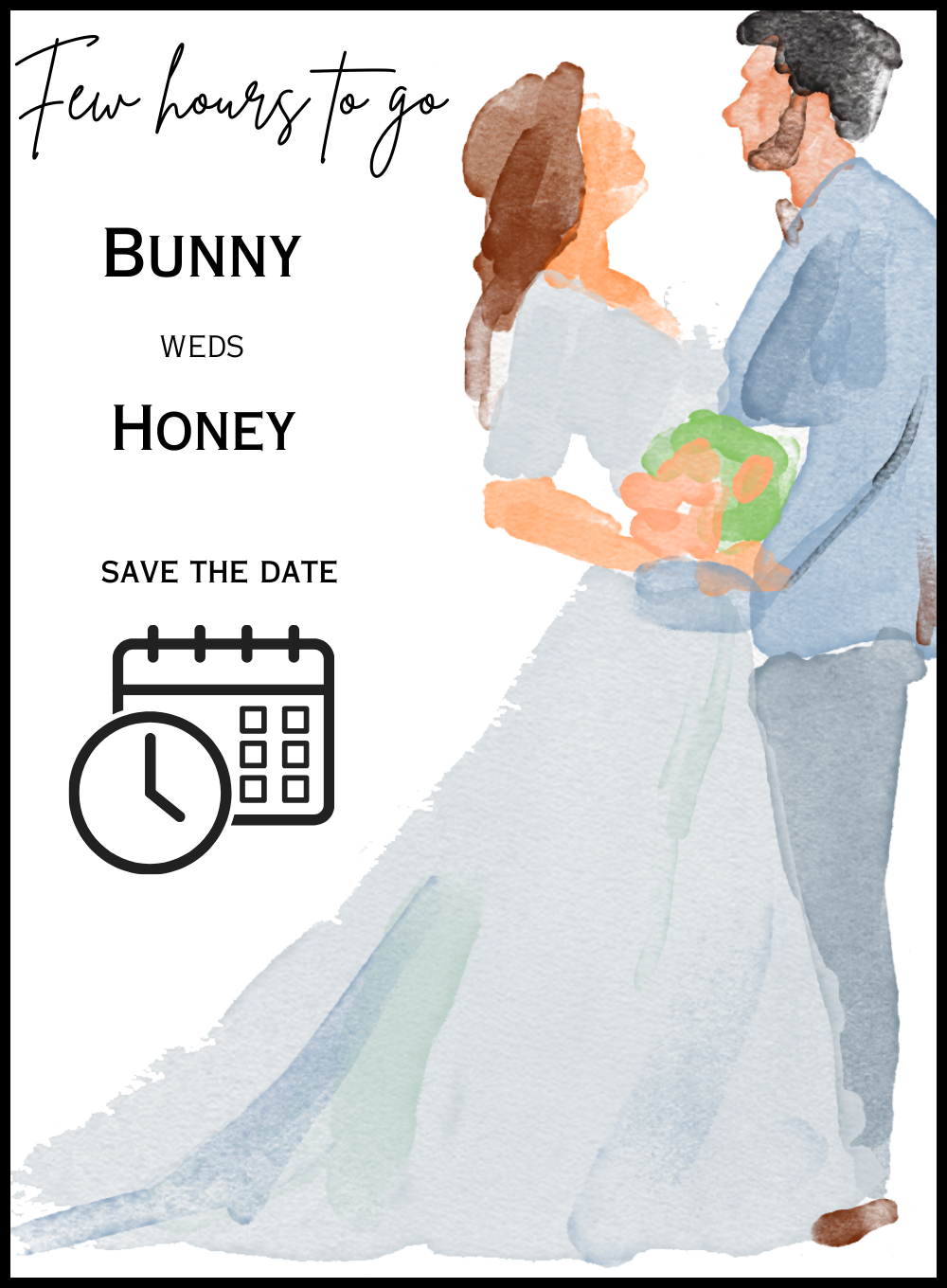 Emerald Couple Countdown Invitation-AACDI014