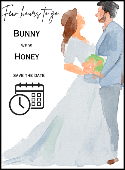 Emerald Couple Countdown Invitation-AACDI014