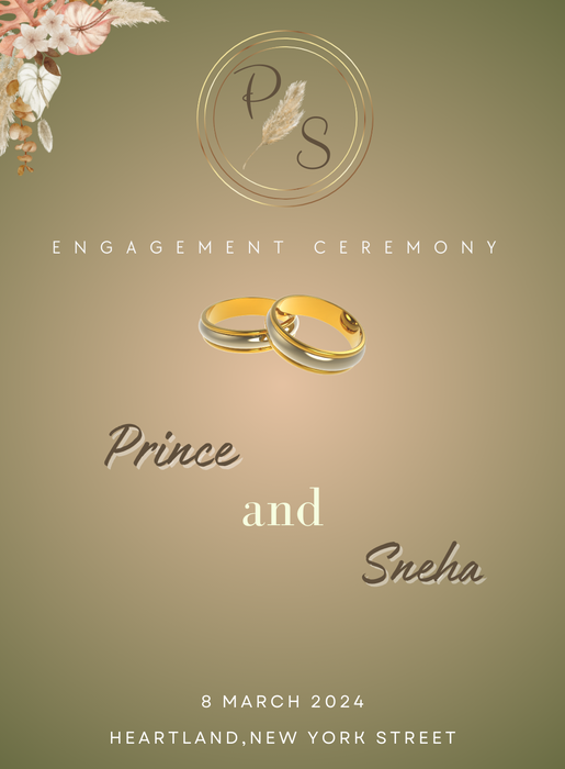 Emerald Green Engagement Invitation-AAEGI015
