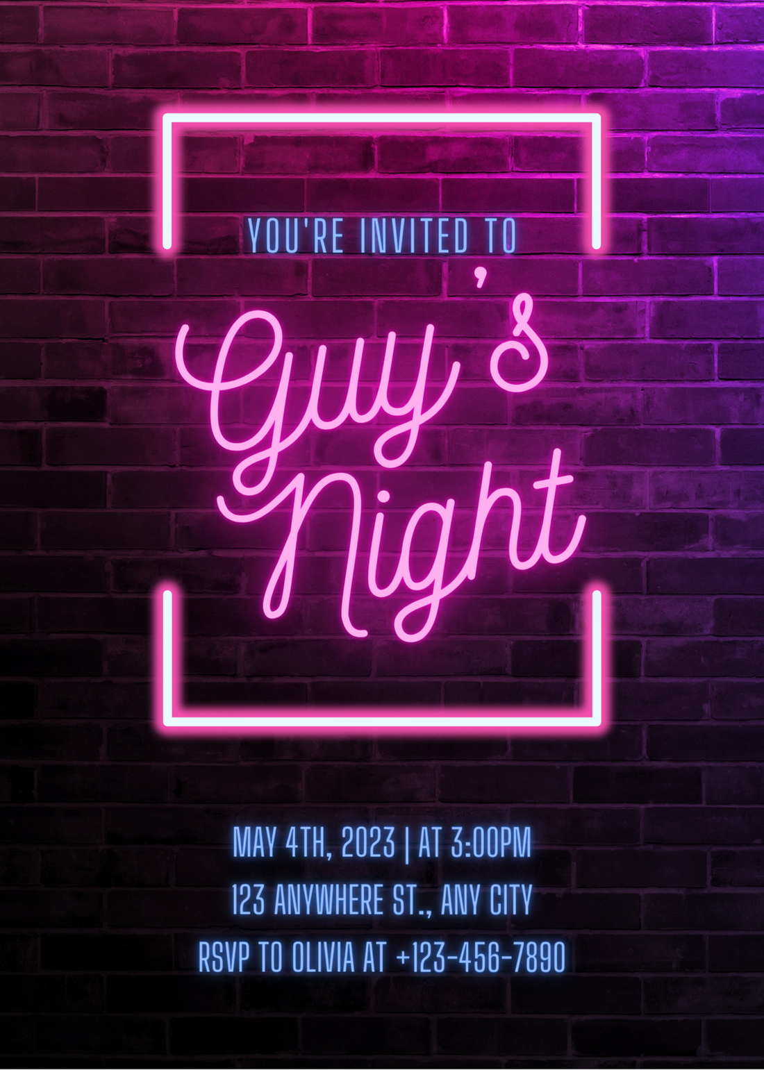 Blue Wall Guys Night Invitation-AAGYI003