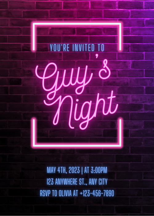 Blue Wall Guys Night Invitation-AAGYI003