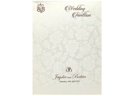 Chalk White Wedding Invitation-King of Cards