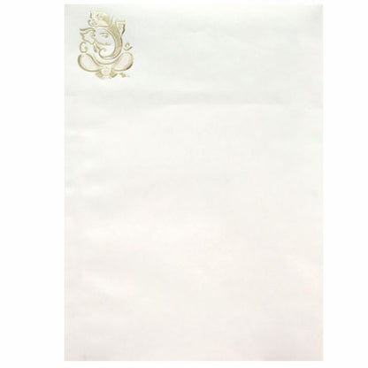 Brown Laser Cut Card With Ganesha under the Umbrella-KNCPC442-King of Cards