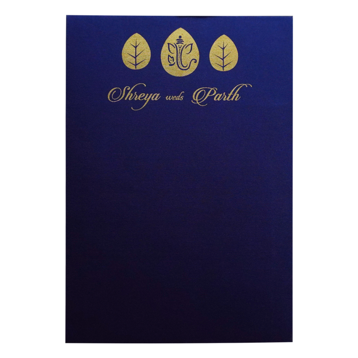 Blue Single Sheet Invitation Card-King of Cards