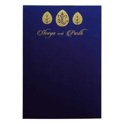 Blue Single Sheet Invitation Card-King of Cards