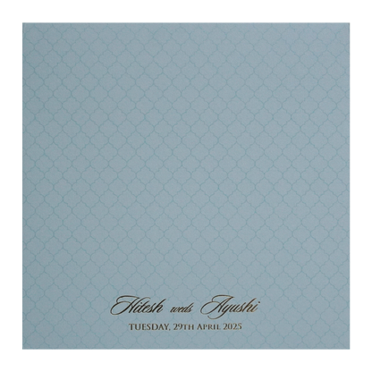 Blue Pattern Design Wedding Card-King of Cards