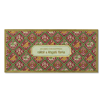 Gold Patola Design Money Envelope - KJTSMEG4