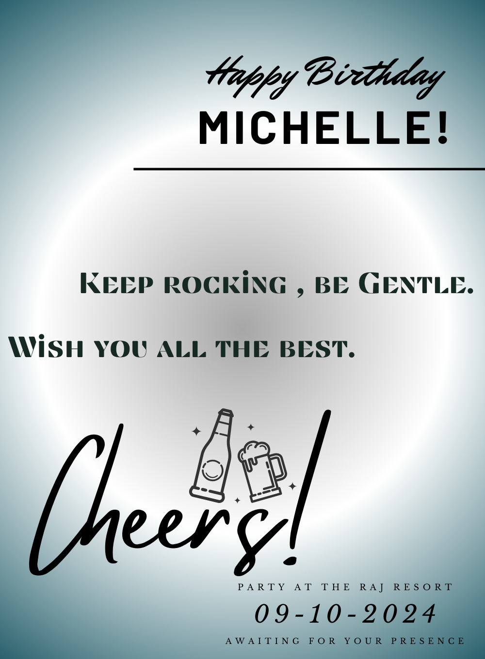 Blue Cheers Birthday cards for him-AABCH013