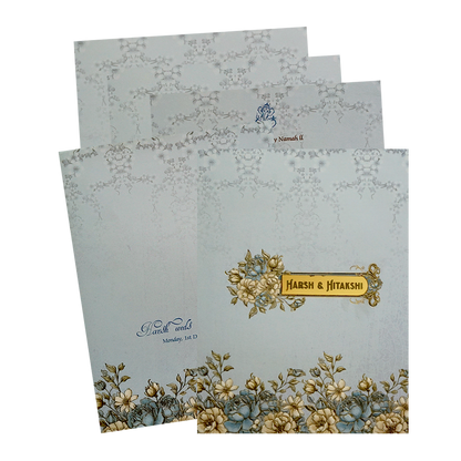 Make your event special with our exclusive Blue Floral Wedding Card. Shop now! ?WhatsApp Support ?Express Delivery.