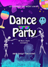 Blue Alien Design Dance Party Invitation-AADPI006