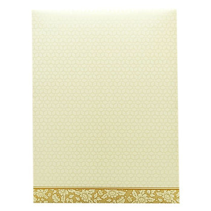 White Gold Floral Invitation Card-King of Cards