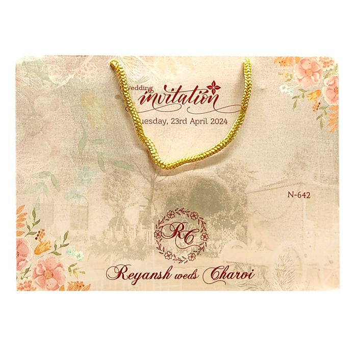 Pale Pink Wedding Card-King of Cards