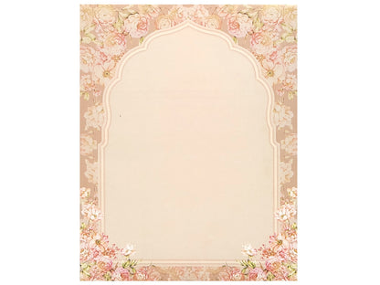 Pink Floral Invitation Card In Jumbo Size With Name Plate-KNKJ1096