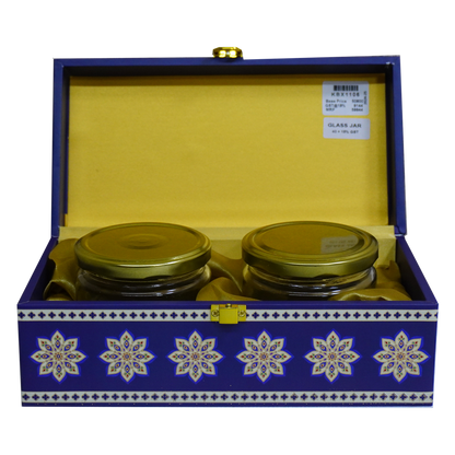 Royal Blue Mandala Sweet Wedding Box Invitation-KBX1106