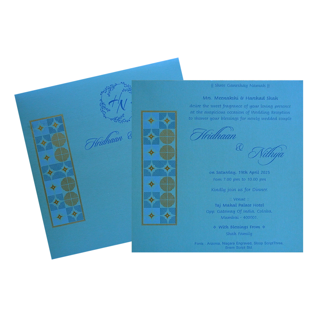 Blue Design Single Card-King of Cards