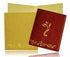 Elegant and attractive Maroon Fancy gold ganesha  invitation card! Buy now! &