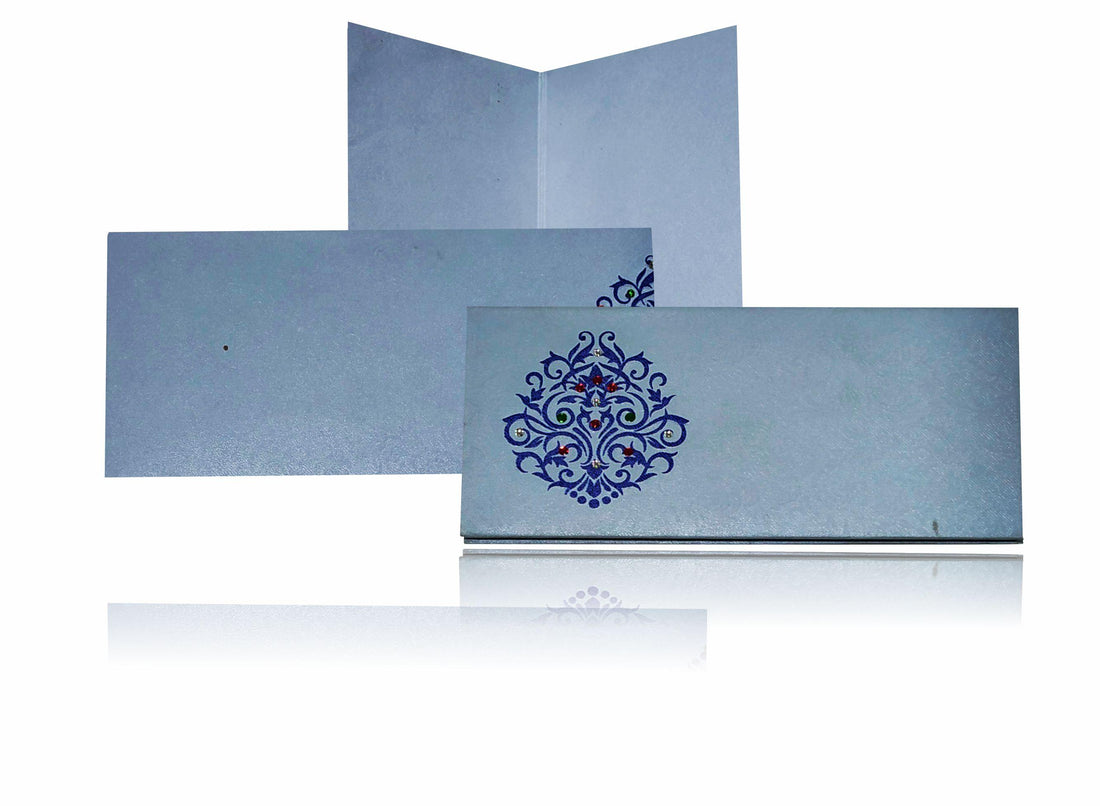 Blue Personal Invitation Card-KNK3842
