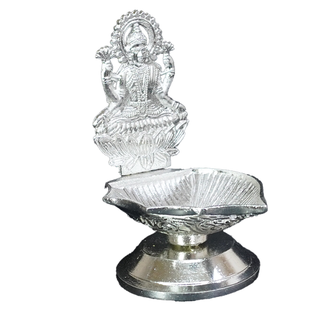 White Metal Ganesha Deepa-GRI0350