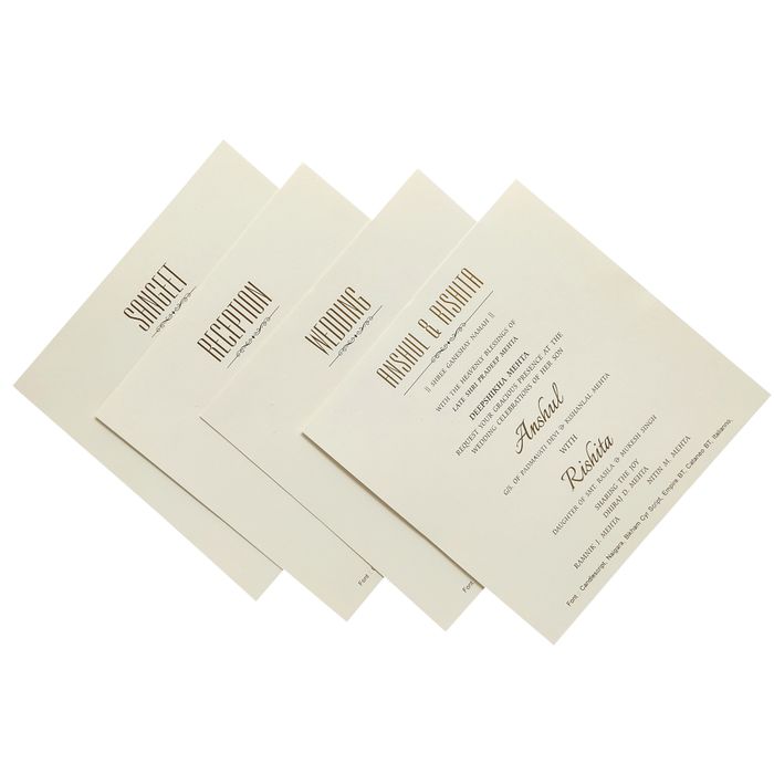 Kakhi Brown Wedding Card-King of Cards