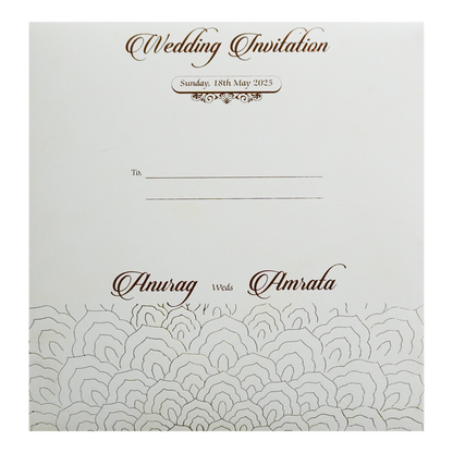 Ivory Padded Wedding Card-King of Cards