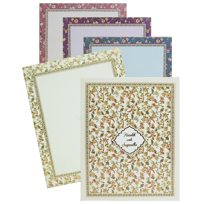 Lime Floral Pattern Marriage Card-King of Cards