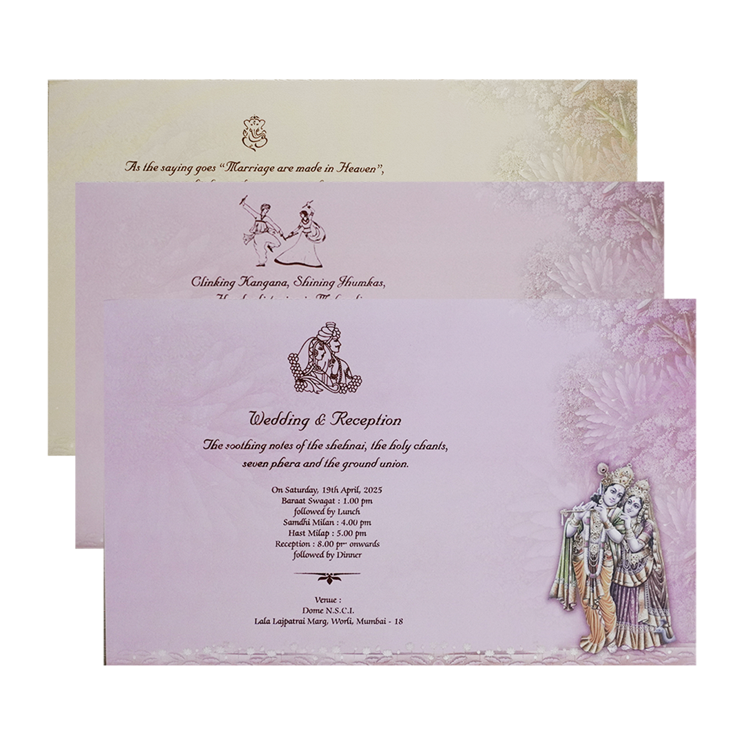 Olive Green Traditional Padded Wedding Card-KPR23840