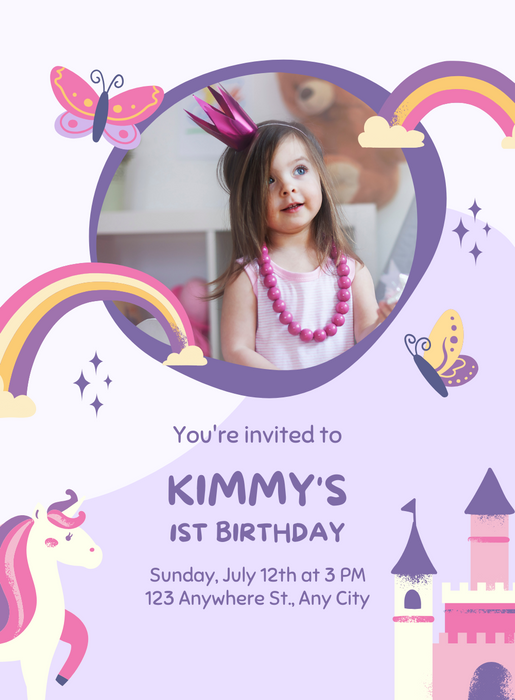 White Castle 1St Birthday Invitation-King of Cards