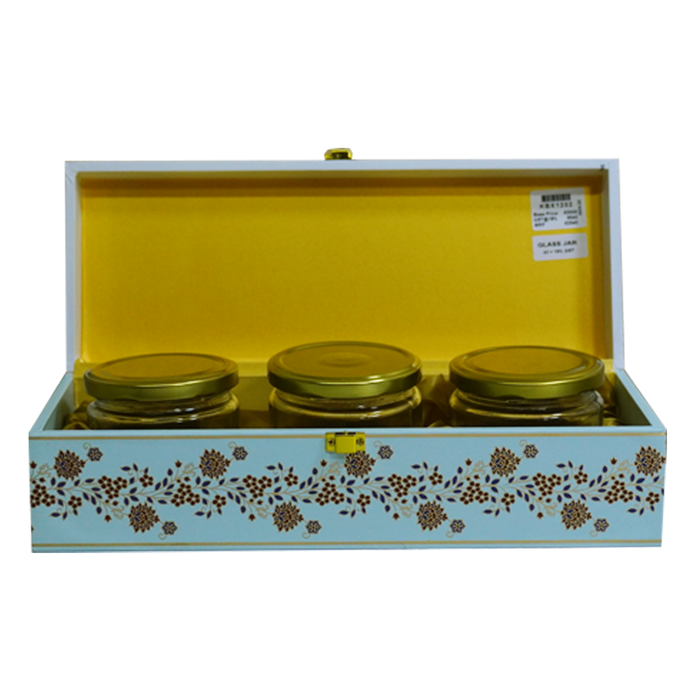 Light Blue Peacock Design Wedding Box Invitation-King of Cards