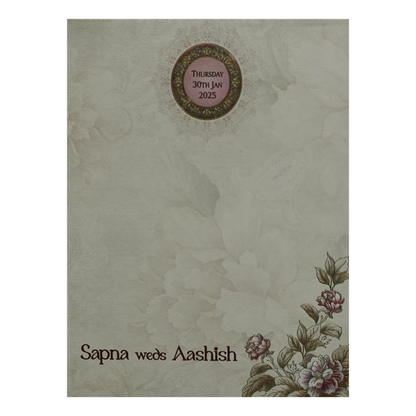 Cream Floral Invitation-King of Cards