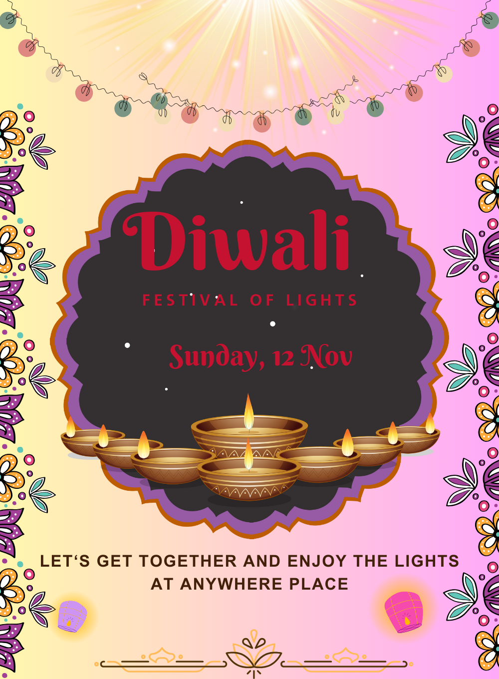 Festive Diya Diwali Invitations-AADWI017