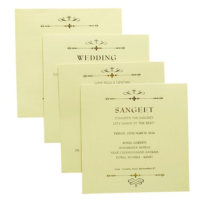Sandal Laser Cut Padded Invitation Card-King of Cards
