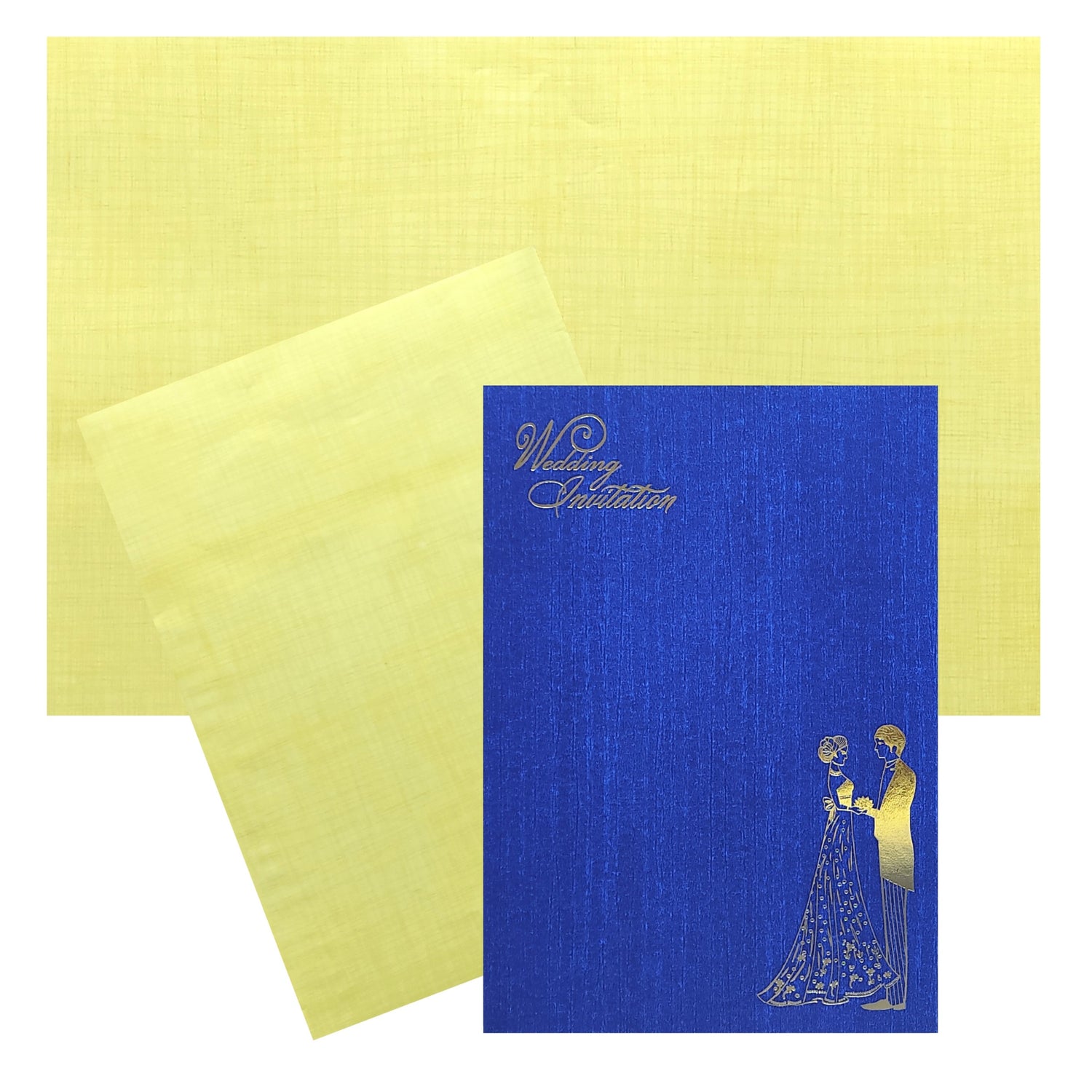 Blue Bride Groom Wedding Card-KNCP827B