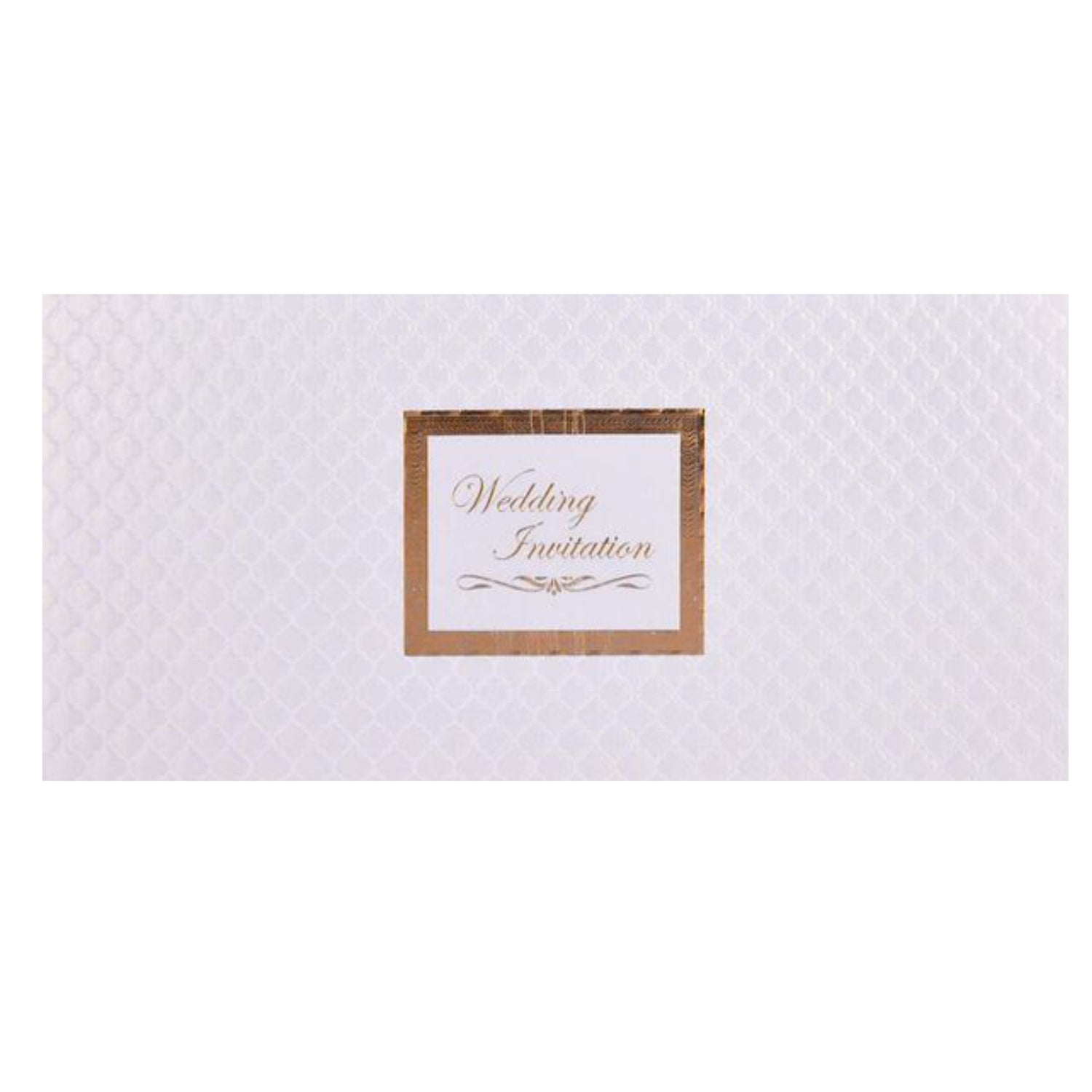Gold Foiling With Embossed Design Wedding Card - KNK4849