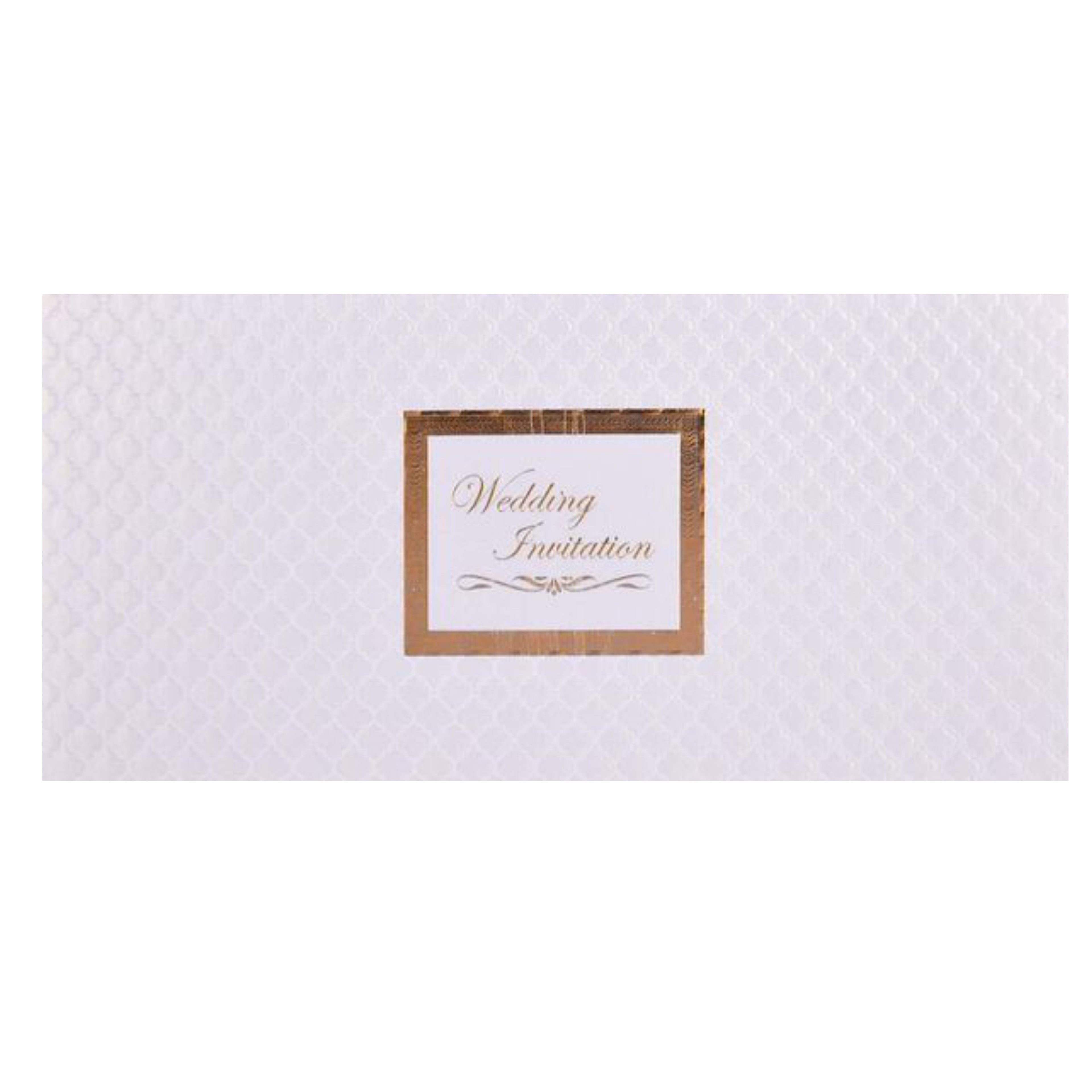 Gold Foiling With Embossed Design Wedding Card - KNK4849