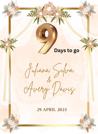 Floral Arch Countdown Invitation-AACDI006