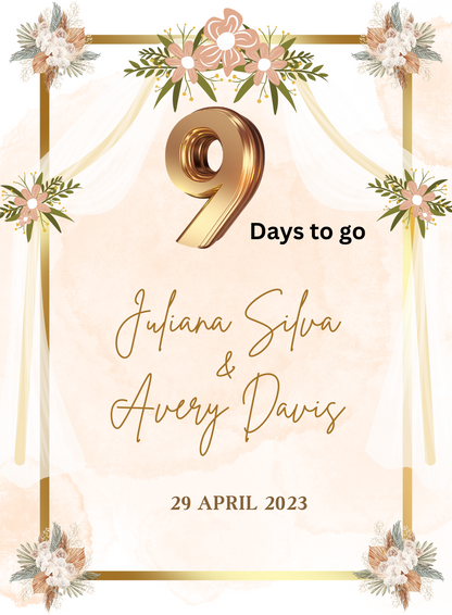 Floral Arch Countdown Invitation-AACDI006