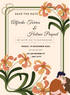 Floral Border Custom Wedding Invitations-AACUW008