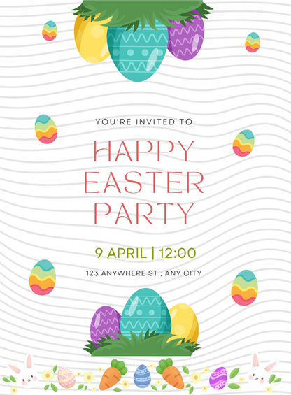 Floral Fantasy Easter Invitation-AAEAS005