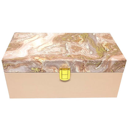 Beige Designer Box Invitation-KBX0102-King of Cards